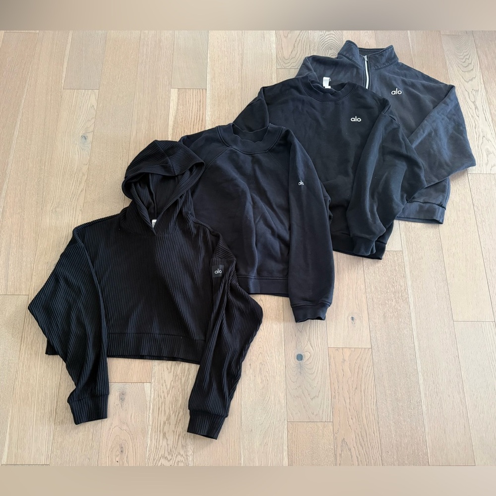 ALO - Woman’s Sweatshirts - quarter zip & hoodie Bundle